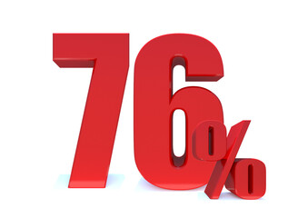 76 Percent off 3d Sign on White Background, Special Offer 76% Discount Tag, Sale Up to 76 Percent Off,big offer, Sale, Special Offer Label, Sticker, Tag, Banner, Advertising, offer Icon