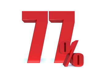 77 Percent off 3d Sign on White Background, Special Offer 77% Discount Tag, Sale Up to 77 Percent Off,big offer, Sale, Special Offer Label, Sticker, Tag, Banner, Advertising, offer Icon