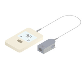 血中酸素濃度を測定するパルスオキシメーター（プローブ付きタイプ）