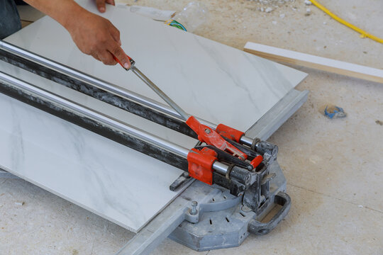Working tools and equipment for laying processing ceramic tiles using a manual cutter