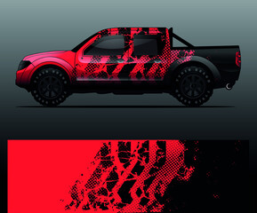 Truck decal graphic wrap vector, abstract background