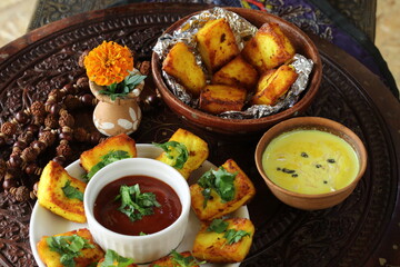 Cheese paneer and golden milk with cashew and cardamom