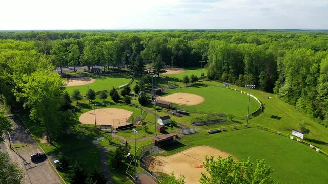 Crane Shot of Jason Monroe Memorial Park in New Jersey.