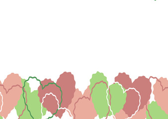 Medium banner template with hearts