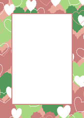 Greeting card template with heart