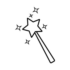 magic wand tool icon vector