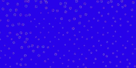 Light blue, red vector natural layout with flowers.