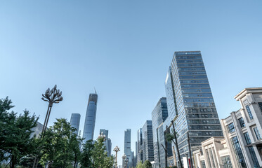 Modern skyscrapers in the business district, Guiyang, China.