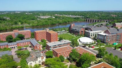 View of Rutgers University Campus in New Brunswick, NJ