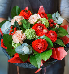 nice bouquet in the hands