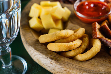 tasty appetizer in the bar