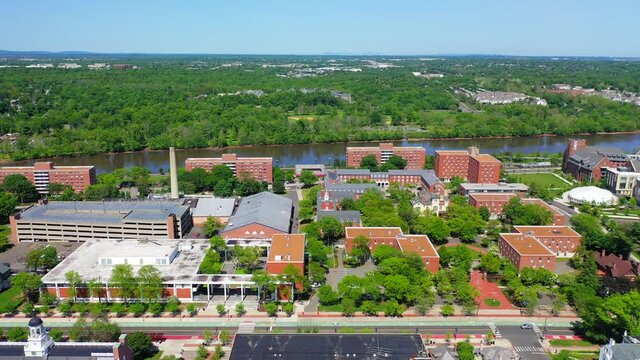 Slider Shot of Rutgers University Campus in New Brunswick, NJ