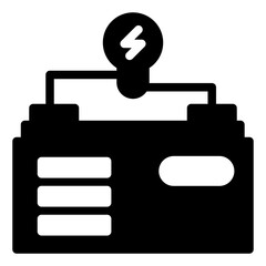 energy source icon logo or illustration with solid stroke style vector design. perfect use for web, mobile app, pattern, design etc.