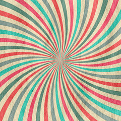 retro sun rays on old grunge paper