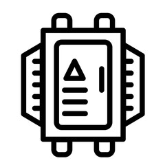 Energy Strorage data icon logo or illustration with outline stroke style vector design. perfect use for web, mobile app, pattern, design etc.