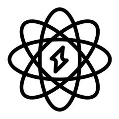 energy science icon logo or illustration with outline stroke style vector design. perfect use for web, mobile app, pattern, design etc.