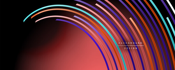 Abstract colorful lines vector background. Internet, big data and technology connections concept, abstract template