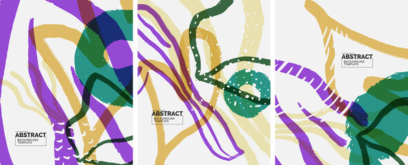 Social media abstract backgrounds. Abstract hand drawn doodles. Vector illustration for covers, banners, flyers