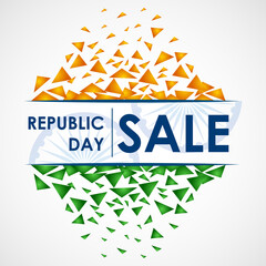 Happy Republic Day of India tricolor background for 26 January