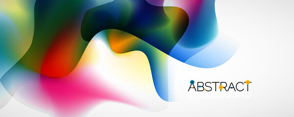 Fluid color gradient abstract background, trendy colorful wallpaper. Vector illustration for placards, brochures, posters, banners and covers