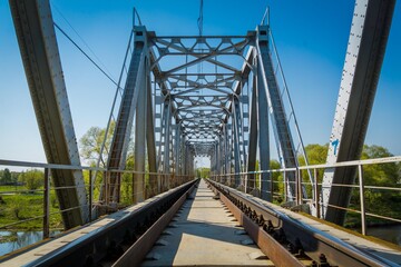 Fototapeta na wymiar Railroad bridge in rural