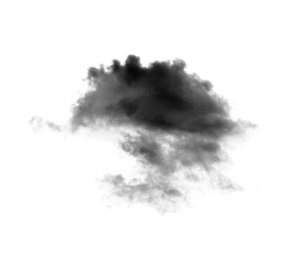black cloud on white background