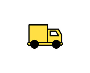 Delivery truck line icon. Vector symbol in trendy flat style on white background. Commerce sing for design.