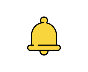 Fototapeta premium Bell line icon. High quality outline symbol for web design or mobile app. Thin line sign for design logo. Color outline pictogram on white background