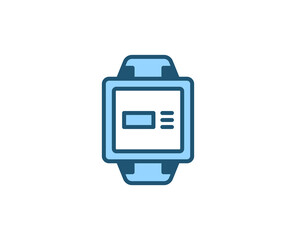 Line Smart watch icon isolated on white background. Outline symbol for website design, mobile application, ui. Electronics pictogram. Vector illustration, editorial stroсk. 