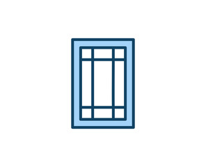 Window flat icon. Single high quality outline symbol for web design or mobile app.  House thin line signs for design logo, visit card, etc. Outline pictogram EPS10