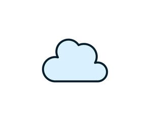 Cloud premium line icon. Simple high quality pictogram. Modern outline style icons. Stroke vector illustration on a white background. 