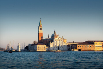 Fototapeta premium Venice panorama with bell tower and lagoon
