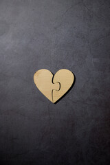 Obraz premium heart and wooden blocks with words In Love