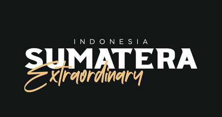 Sumatera Typography Lettering Wallpaper Background