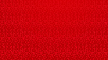 Chinese traditional oriental background. Red clouds ornament pattern on red background.Chinese new year art concept. Chinese style pattern decoration graphic. Vector illustration. 4K size wallpaper