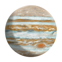 Jupiter planet isolated on white