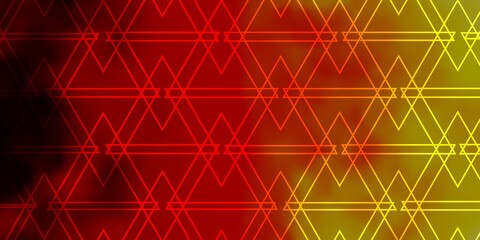 Light Red, Yellow vector layout with lines, triangles.