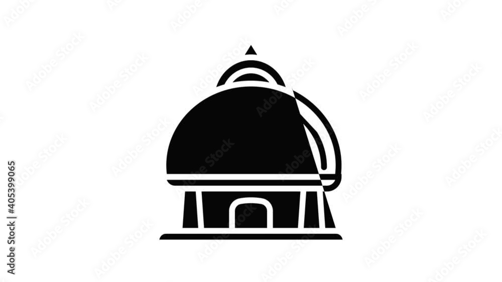 Poster christian temple icon animation best object on white background