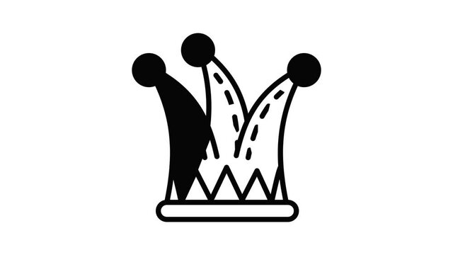 Event clown hat icon animation best object on white background