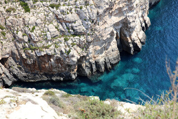 The famous Blue Grotto in Malta