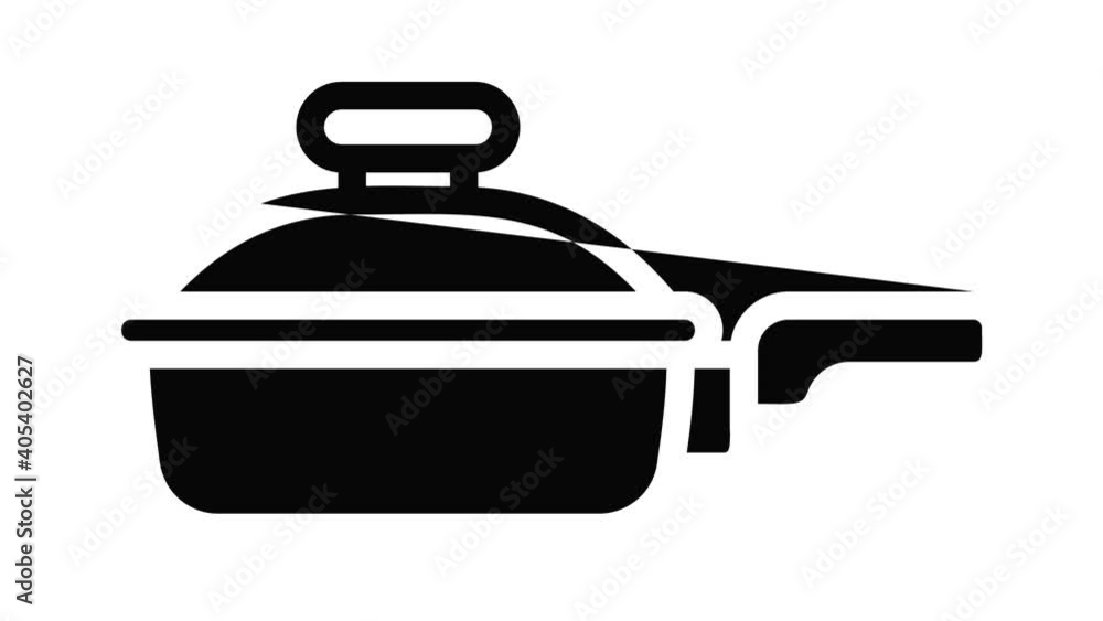 Poster griddle icon animation best object on white background