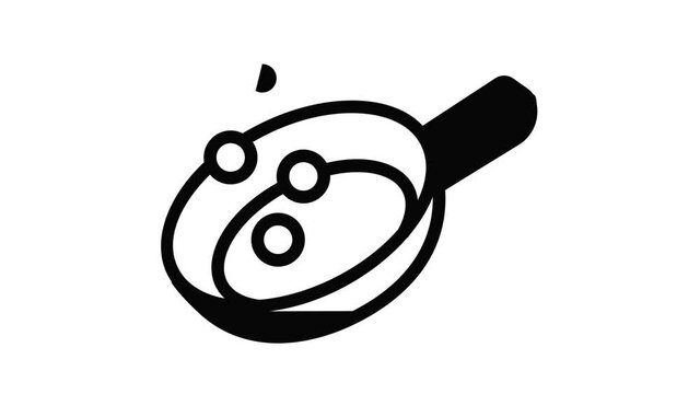 Prepare food on griddle icon animation best object on white background