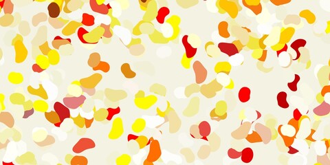 Light green, red vector backdrop with chaotic shapes.
