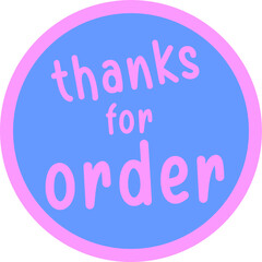 thanks for order icon sign