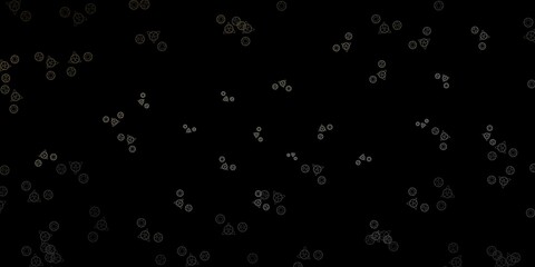 Dark Gray vector backdrop with mystery symbols.