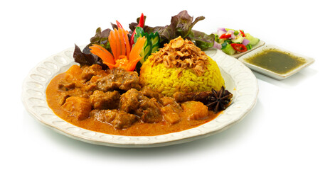 Beef Curry Massaman with Biryani Rice