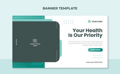 Medical health web banner template