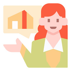 Agent icon for web element , webpage, application, card, printing, social media, posts etc.
