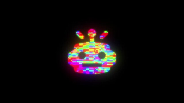 BOT animation vibrant neon colourful digital motion intro text on dark screen background