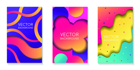 Colorful abstract geometric and free from cover page texture design